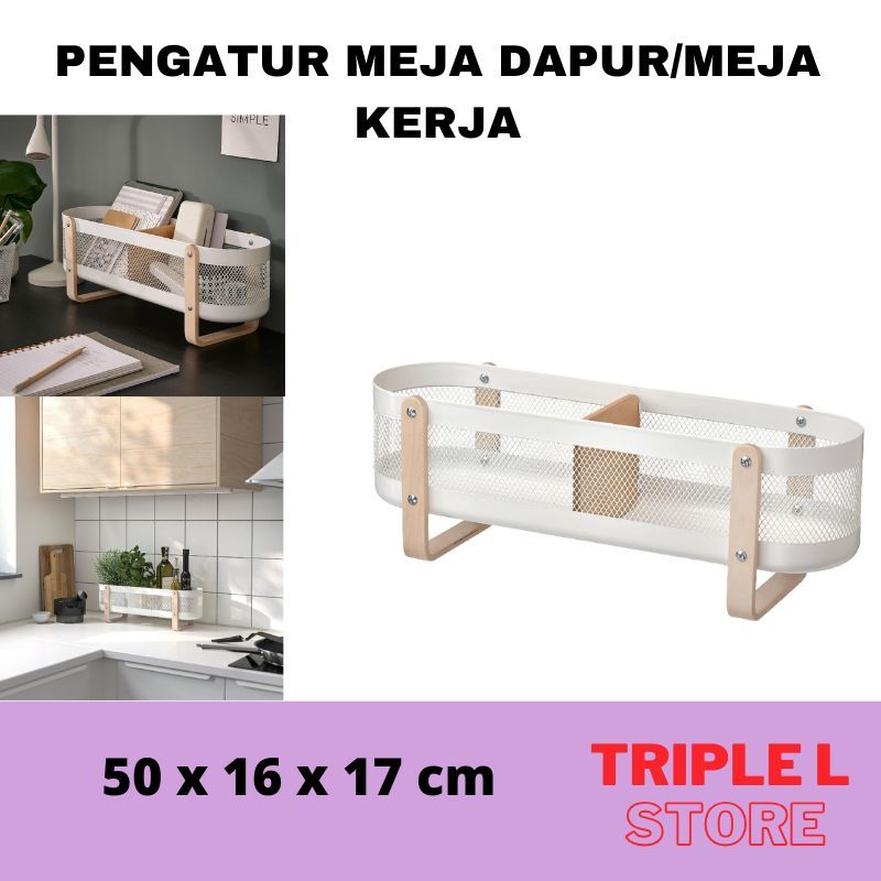 Rak Atas Meja Dapur Meja Kerja Rak Penyimpanan Serbaguna Pengatur Meja Minimalis