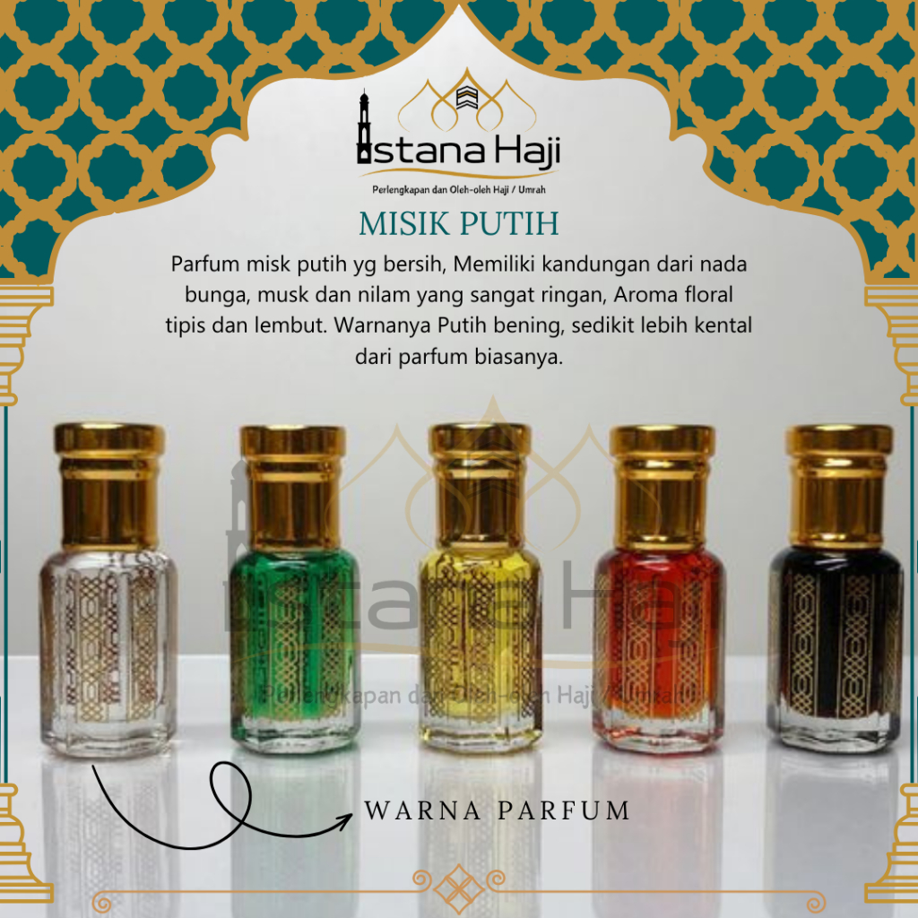 MISIK PUTIH / WHITE MUSK Original Arab Saudi 100% Non Alcohol Isi 3ml / 6ml/ 12ml