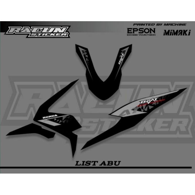 Striping Sticker Transparan Beat Deluxe 2020 Desain Original Terbaru