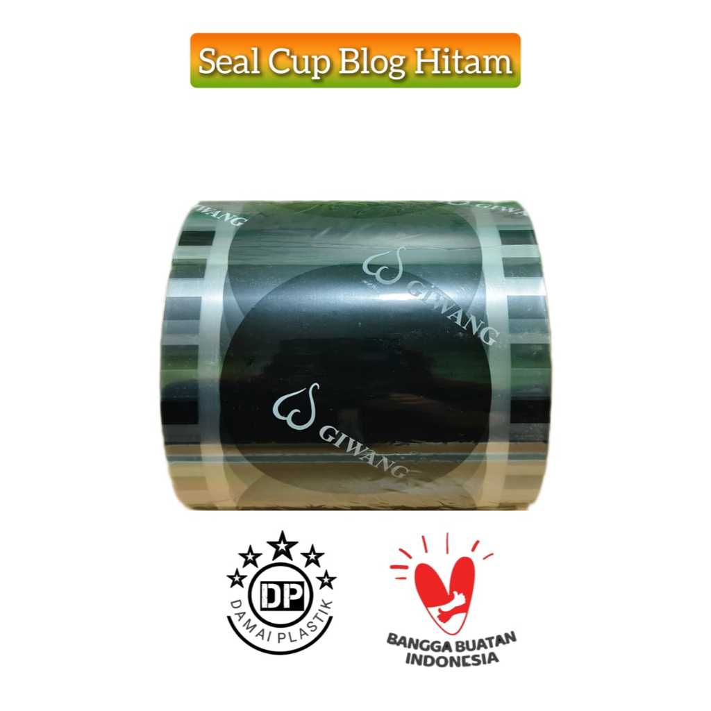PLASTIK LID CUP SEALER CUP SEAL CUP 1000 CUP BLOK HITAM POLOS BLACK