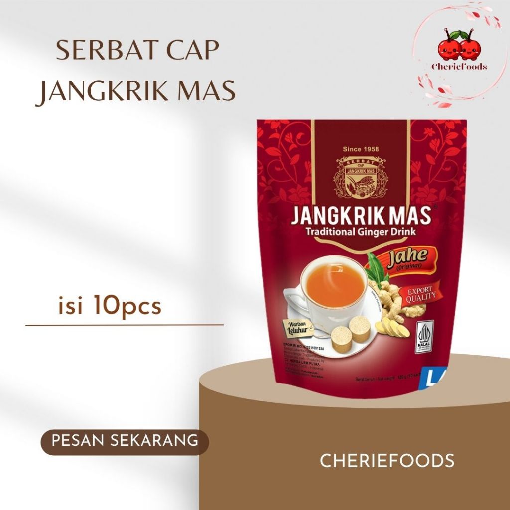 

Serbat Cap Jangkrik Mas Jahe Drink Tablet 10 sachet - HALAL