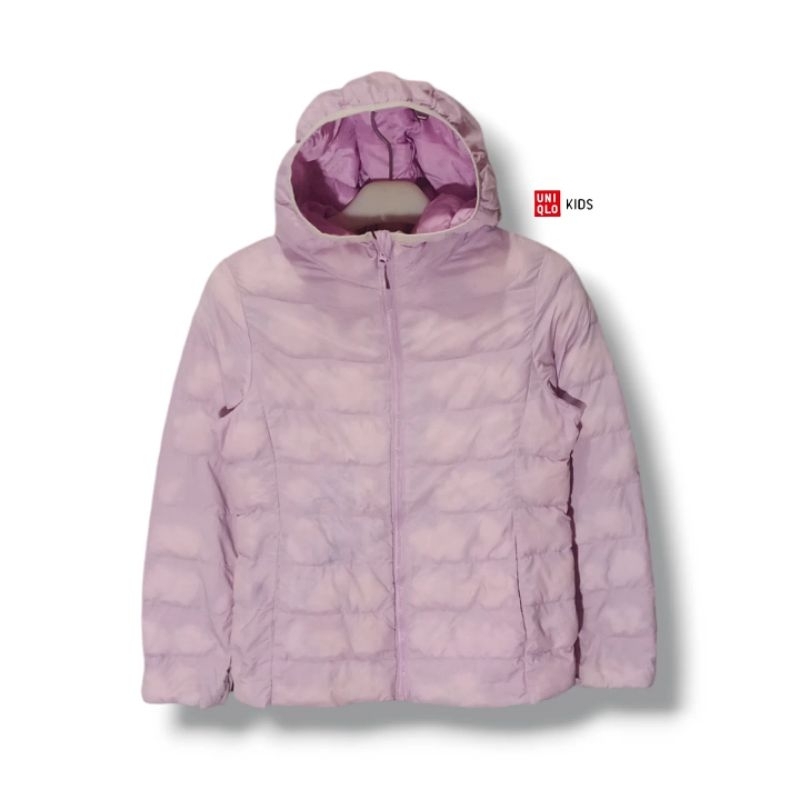 UNIQLO Kids Girls Puffer Jacket Pink Size 140 fit 9-10 years (P54xL41) jaket hangat anak remaja pere