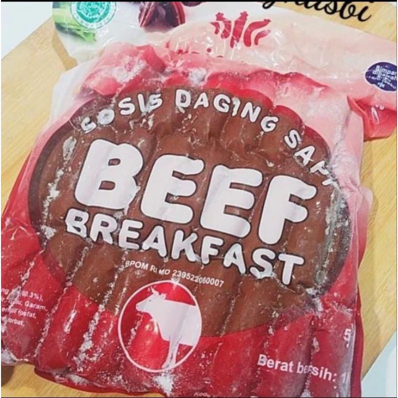 

1kg AROMA beef Breakfast sosis -Halal-