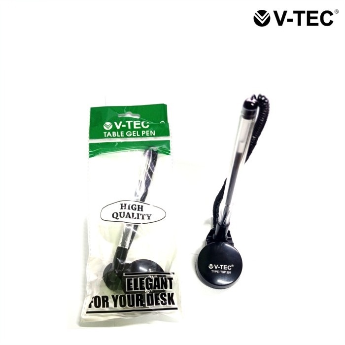 BOLPOIN MEJA / BALLPOINT SPIRAL / PULPEN MEJA SPIRAL / STAND PEN / PEN SPIRAL V-TEC TGP307 HITAM
