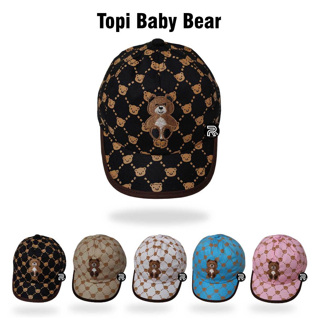 Topi Bayi laki laki perempuan umur 6bulan-3tahun / Topi Bayi Bear