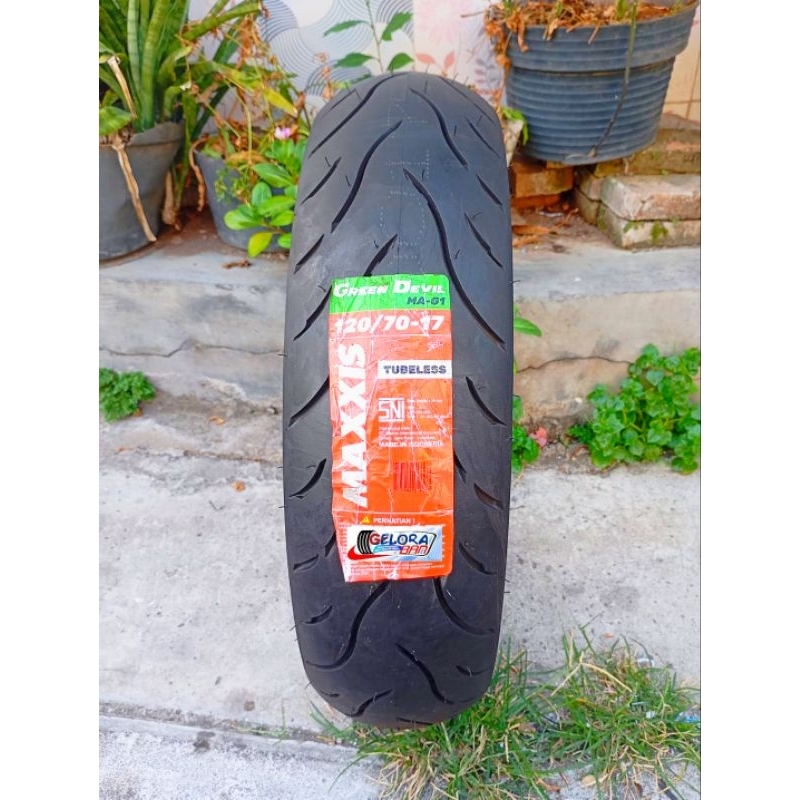 Ban Tubeles Maxxis Green devil 120/70-17 ban tubles ring 17 ban montor byson cbr vixion cb jupiter m