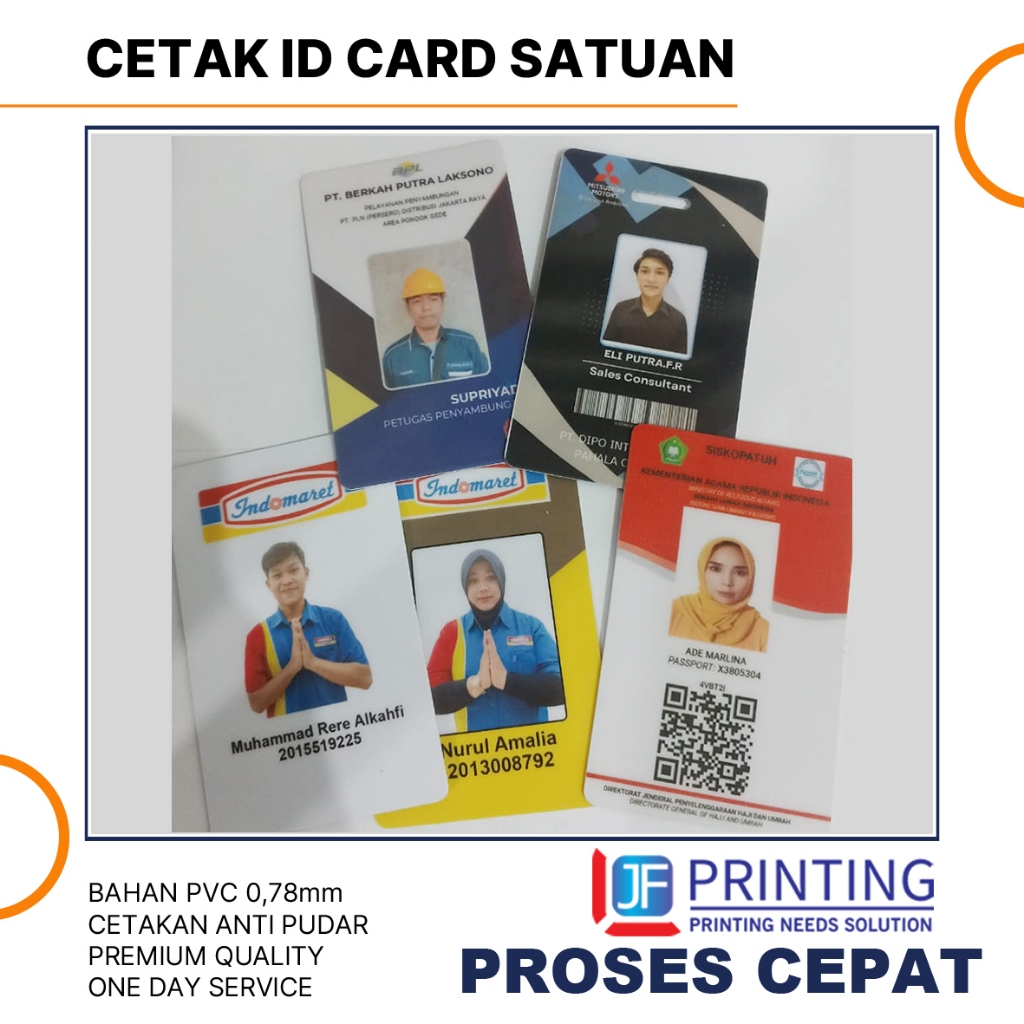 

cetak idcard satuan - catak kartu id card - cetak id card perusahaan