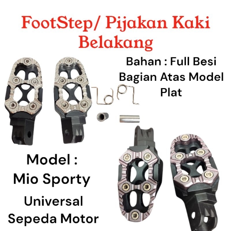 Foot Step Belakang FootStep Belakang Barstep Pijakan Kaki Universal Motor Bahan Besi