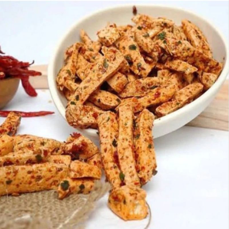 

Basreng pedas asin daun jeruk