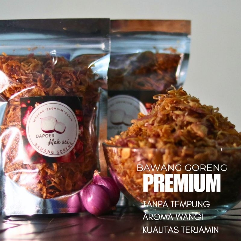 

WARENG KRIUK MAK SRI- BAWANG GORENG ASLI PREMIUM 100% BAWANG MERAH KEMASAN KECIL