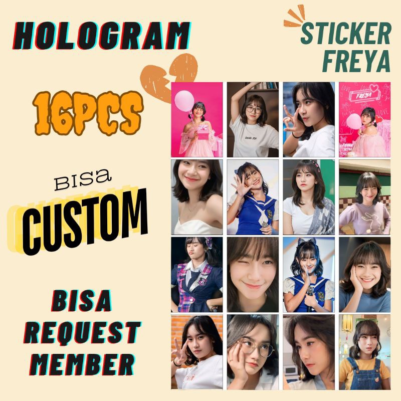 

STICKER HOLOGRAM JKT48 - ISI 16PCS