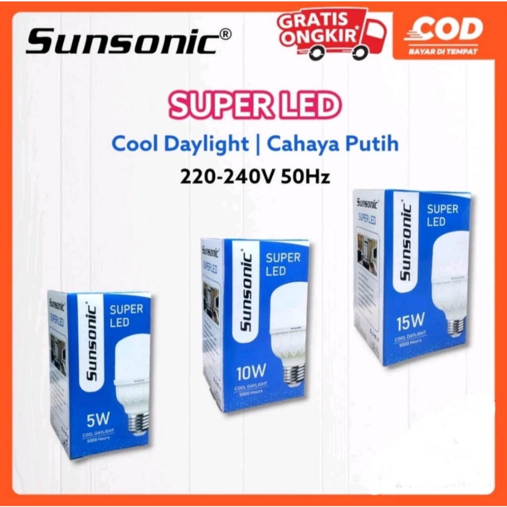 Bola Lampu Kapsul LED Sunsonic 20 watt Putih by Hannochs Distributor