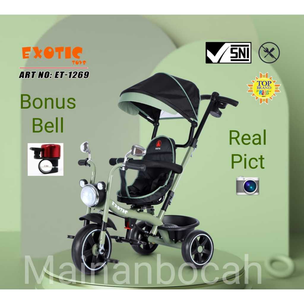 TERMURAH Sepeda roda tiga EXOTIC 1269 anak roda tiga model motor ET 1269