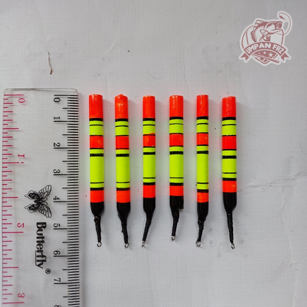 ( ISI 6 PCS ) Pelampung Kumbul Merak Asli Motif Unik dan Langka Panjang 5,5 CM