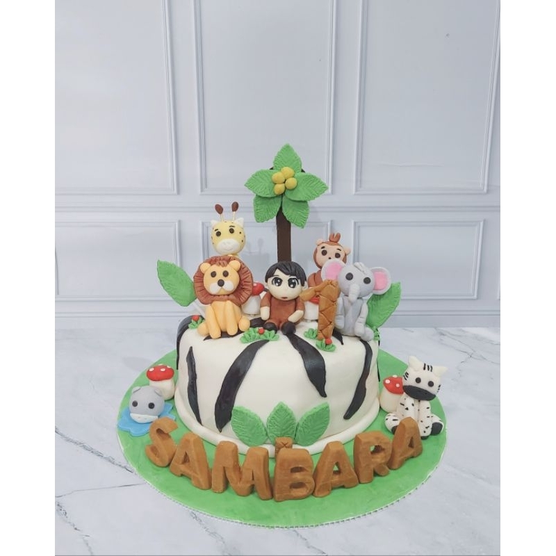 

pesanan cake animal full fondant 18cm