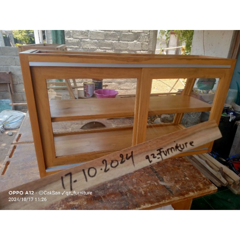 Etalase Kayu Jati/Etalase makanan/Etalase Roti/Etalase Bakso/ Etalase lestoran, Cafe food display