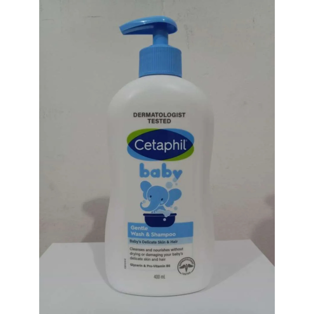 CETAPHIL BABY WASH & AND SHAMPOO GENTLE GANTLE 400 ML Sampo Bayi Anak Glycerin & Provit B