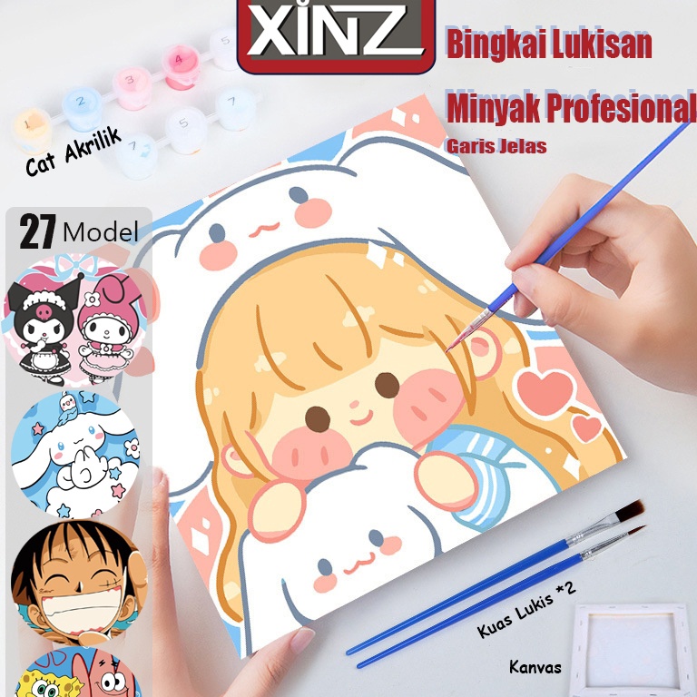

Update Menarik XiNZ Paint By Number 2x2cm Kit Kartun DIY Painting Kit Canvas Paint By Number Digital Melukis
