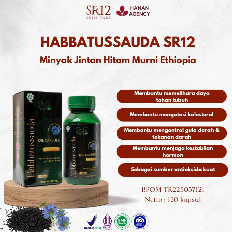 Habbatussauda Oil Kapsul SR12 - Habbasyi Ethiopia Premium Grade A - Minyak Jintan Hitam Murni