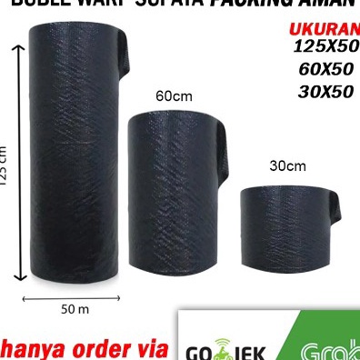 

HJ6 Bubble Wa Hitam 125 cm x 5 m Plastik Wa Tebal