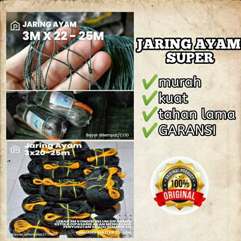 ORI benang PREMIUM JARING PAGAR AYAM KAMPUNG, jaring ayam, jaring, #jaringpagarayam, jaring ayam kam