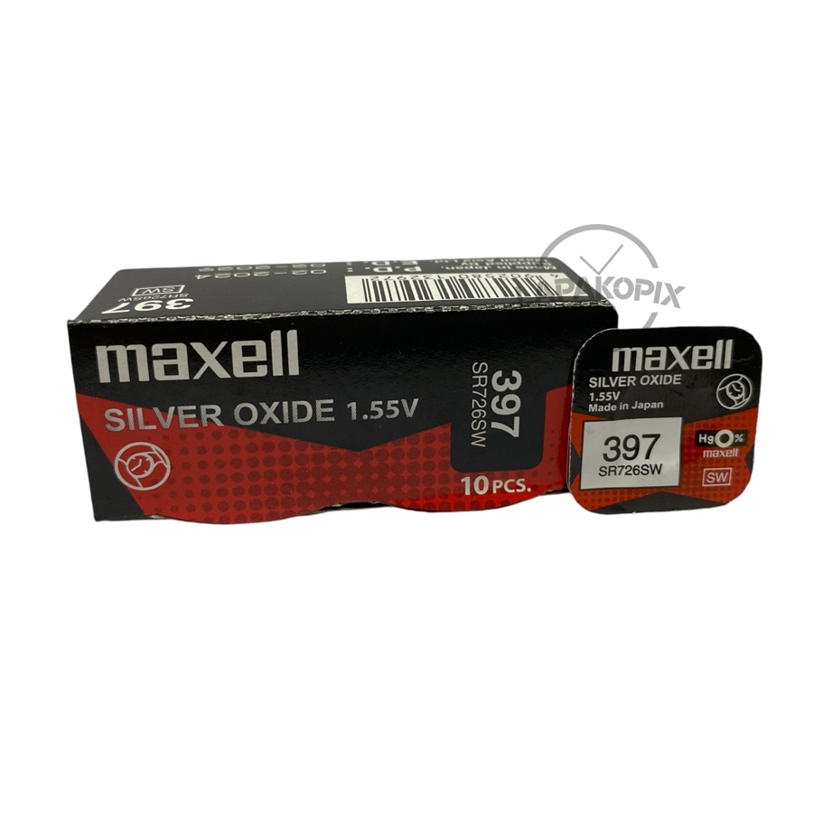 Maxell 397 SR726SW Baterai Jam Tangan Tertentu 726 Batre 1,55V Original Batteries Silver Oxide