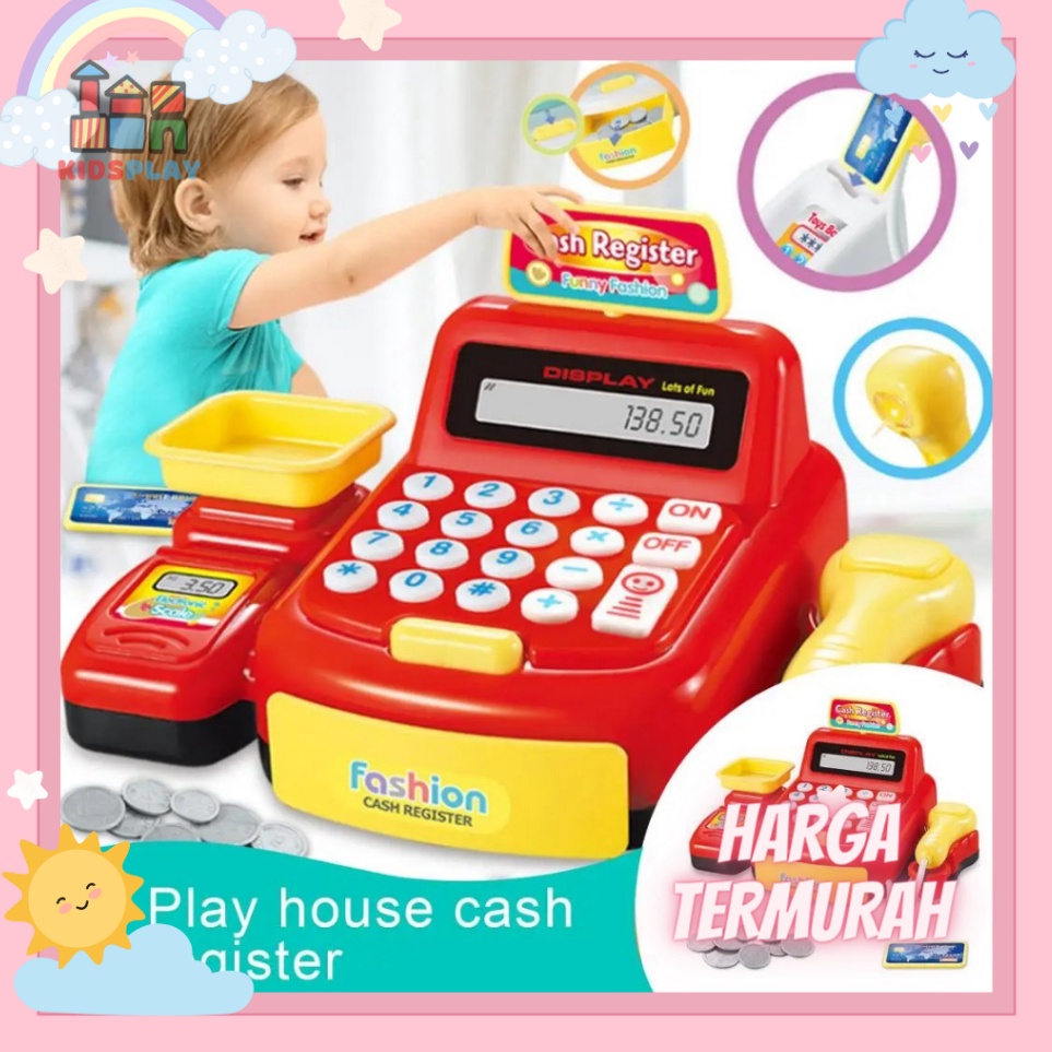 Diskon Merakyat  Mesin Kasir Mini Cashier Toys Cash Register Mainan Kasir Kasiran Anak Mesin Kasir A