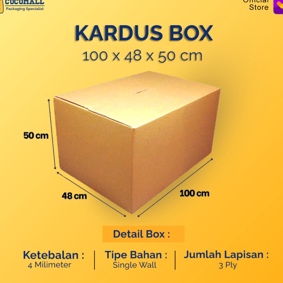 

PRODUCT IMPOR Kardus Karton Box 1x48x5 CM Kotak Dus Packing Pindahan Jumbo Polos