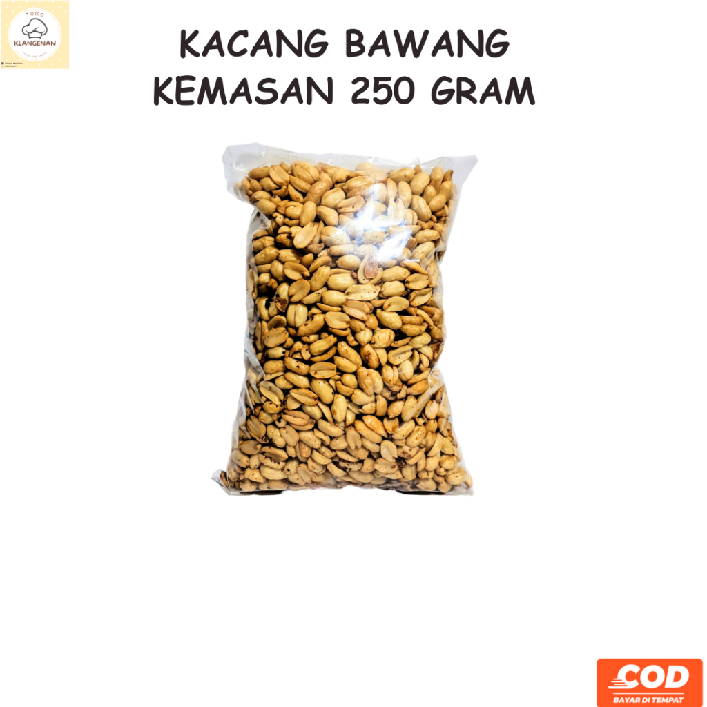 

Kacang Bawang Original Gurih Asin Kemasan 250 Gram Dijamin Renyah Dan Enak