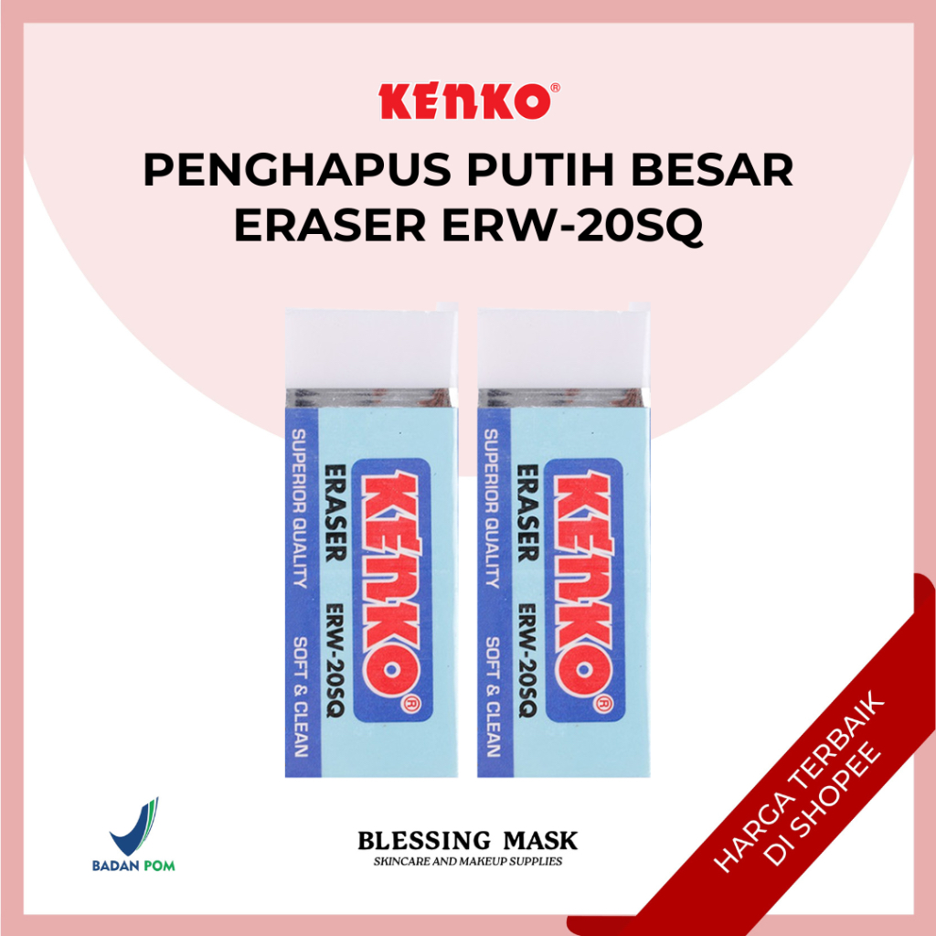 

KENKO Eraser / Penghapus Putih Besar ERASER KENKO ERW-20SQ | ATK Blessingmask