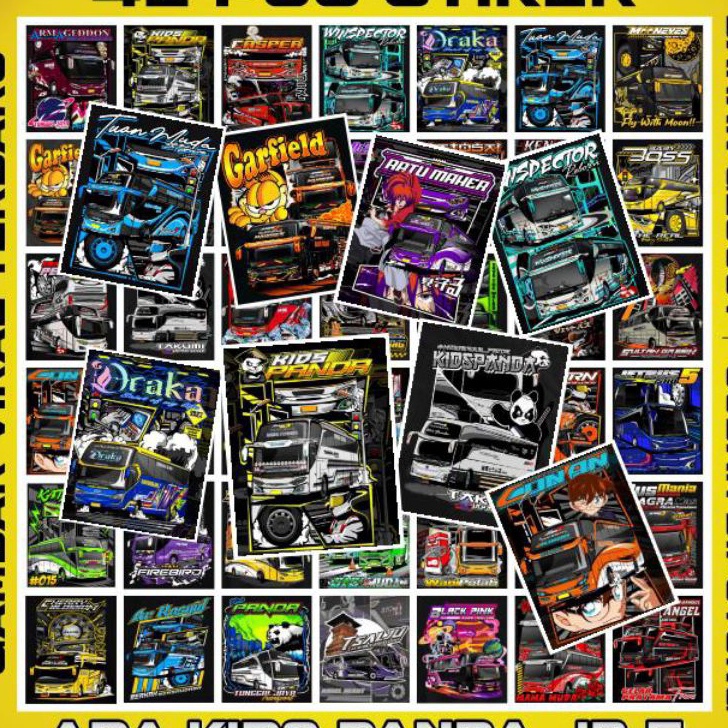 STOCK TERUPDATE STIKER BUS MANIA BASURI ISI 54 TERMURAH  STIKER BUS MANIA VIRAL  STIKER BUS TELOLET