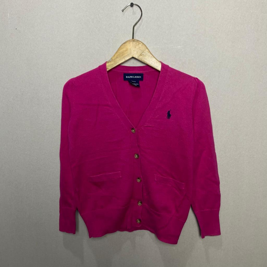 RALPH LAUREN - Cardigan Polo Ralph Lauren Fuschia / pink fanta preloved