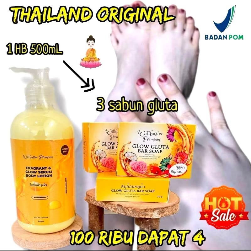 PROMO ‼️1 hb thailand 500 ml + 3 sabun thailand , ( DAPAT 4 produk ), HB THAILAND VIRALL bpom mix se
