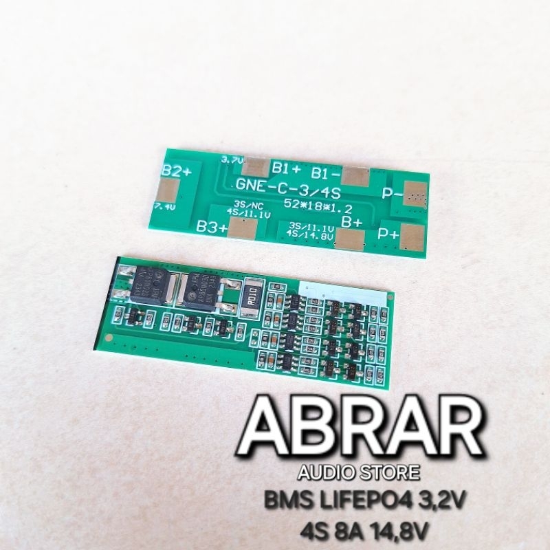 BMS 4S 8A 14,8V LIFEPO4 3,2V