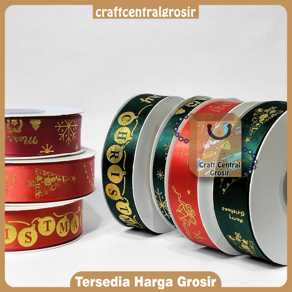 

[PART 2] Pita Natal / Pita Satin Natal Per Roll 1/2 Inch (1.5 cm) & 1 Inch (2,5 cm)