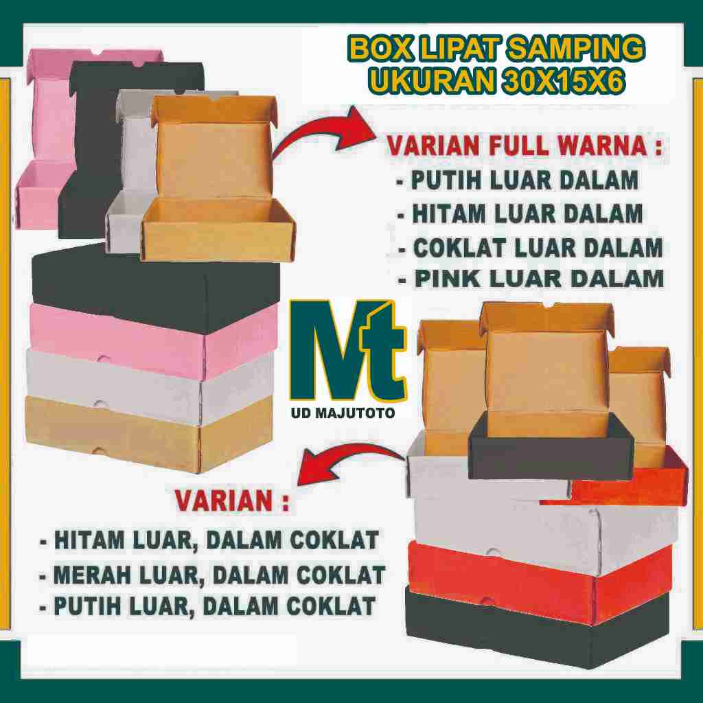 

Box 30x15x6 Cm / Box Lipat Samping / Kardus Polos