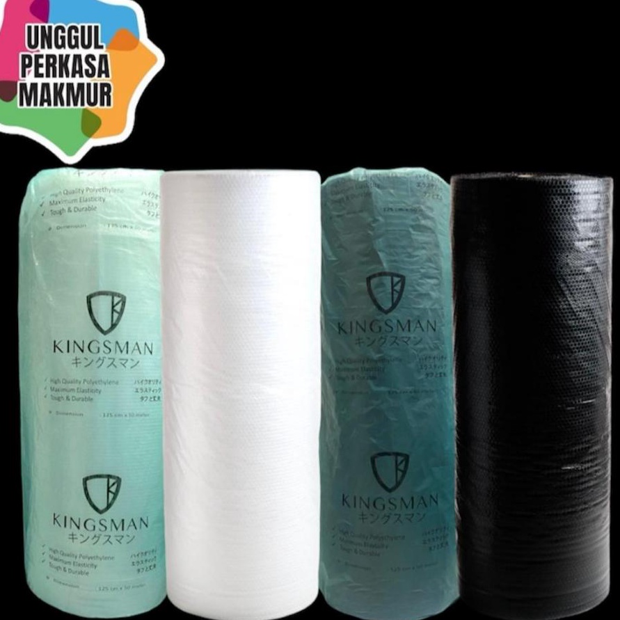 

HJ6 Bubble Wrap Ekonomis Roll Hitam Transparan Putih Bening 125cm X 5m