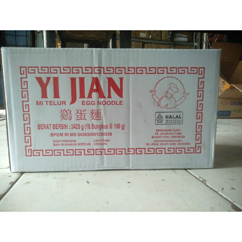

Mie Telur Yi Jian Kecil 190gr x 18 pcs per dus