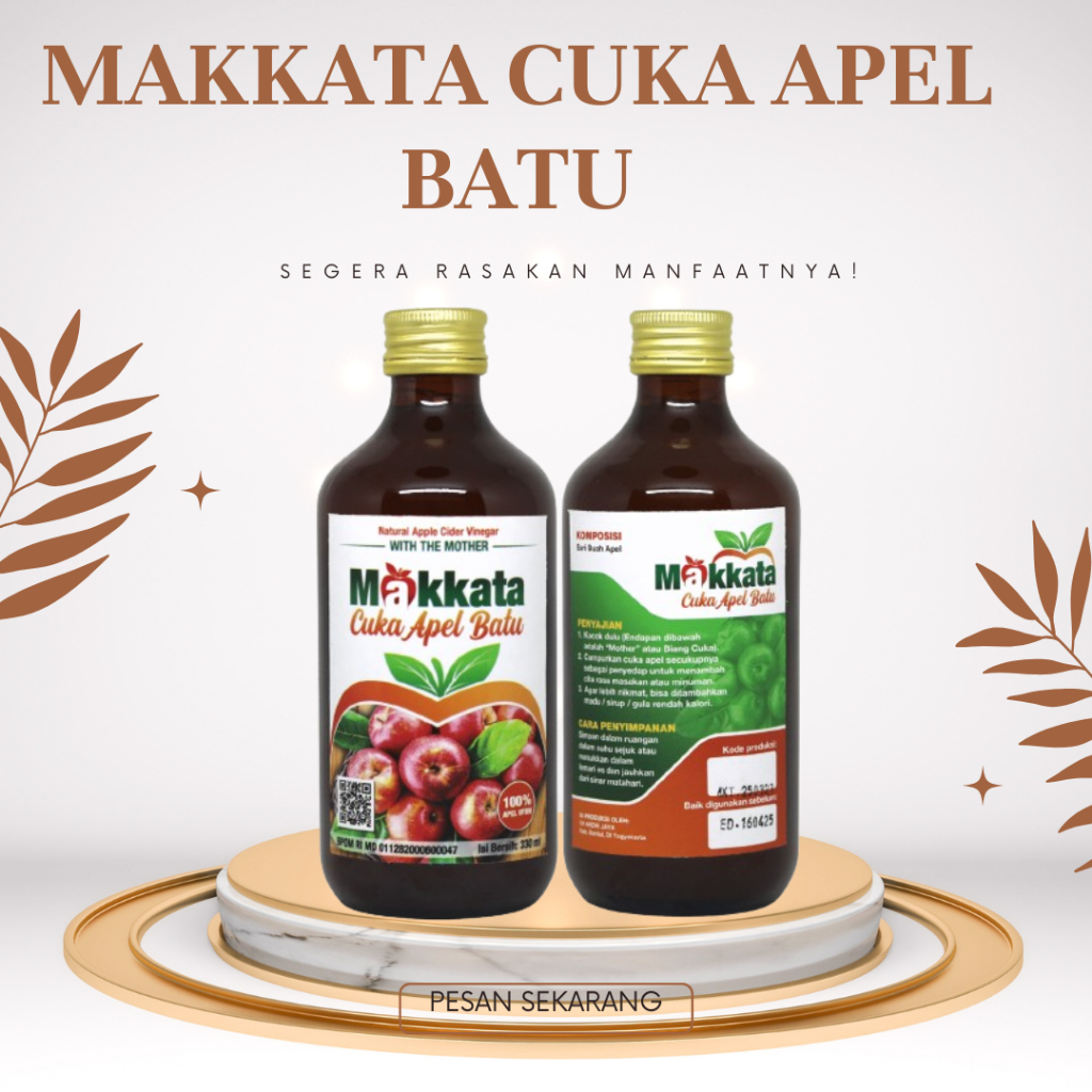 

Cuka Apel MAKKATA Batu Murni Asli Original 330ml