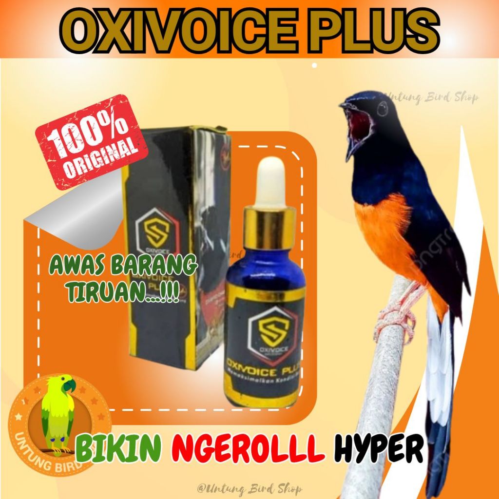 Oxivoice Plus Original Vitamin Burung Murai Batu Kacer Agar Gacor Ngeplong Macet Bunyi