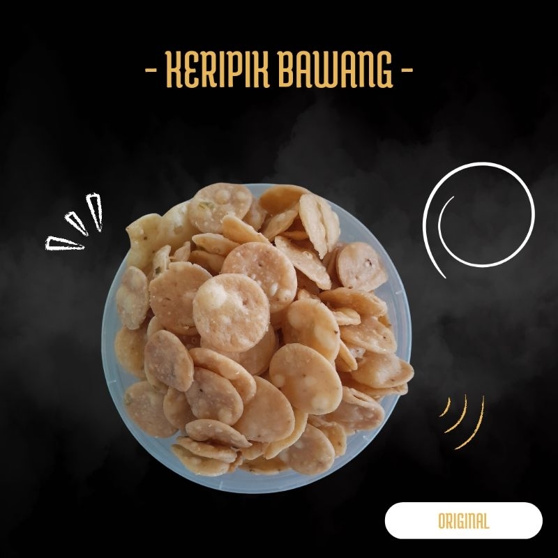 

Kripik Bawang Bentuk Coin / Stik Bawang Renyah
