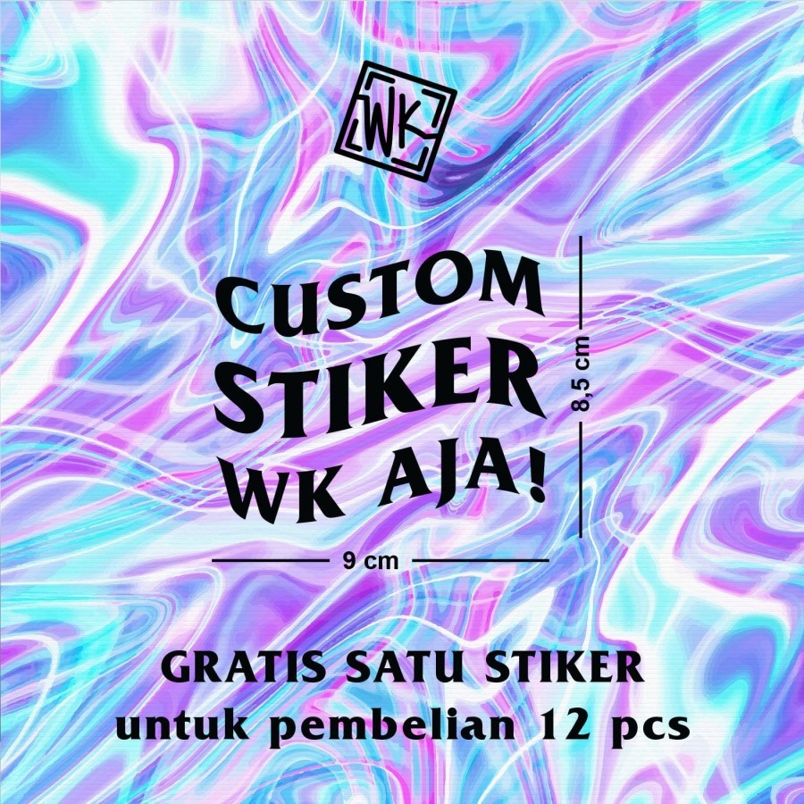 Cutting stiker Custom impor Satuan