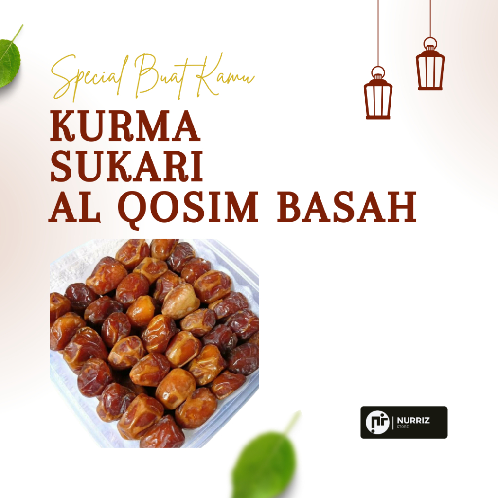 

Kurma Sukari 1kg & 500Gr Al qosim basah lembut