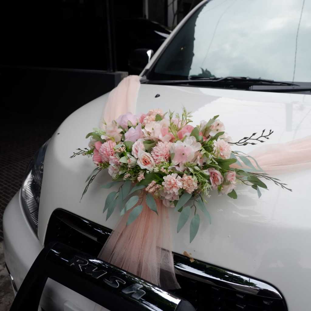 Bunga Mobil Premium / Bunga Mobil Pengantin Premium / Hiasan Bunga Mobil Premium / Pita Bunga Mobil 