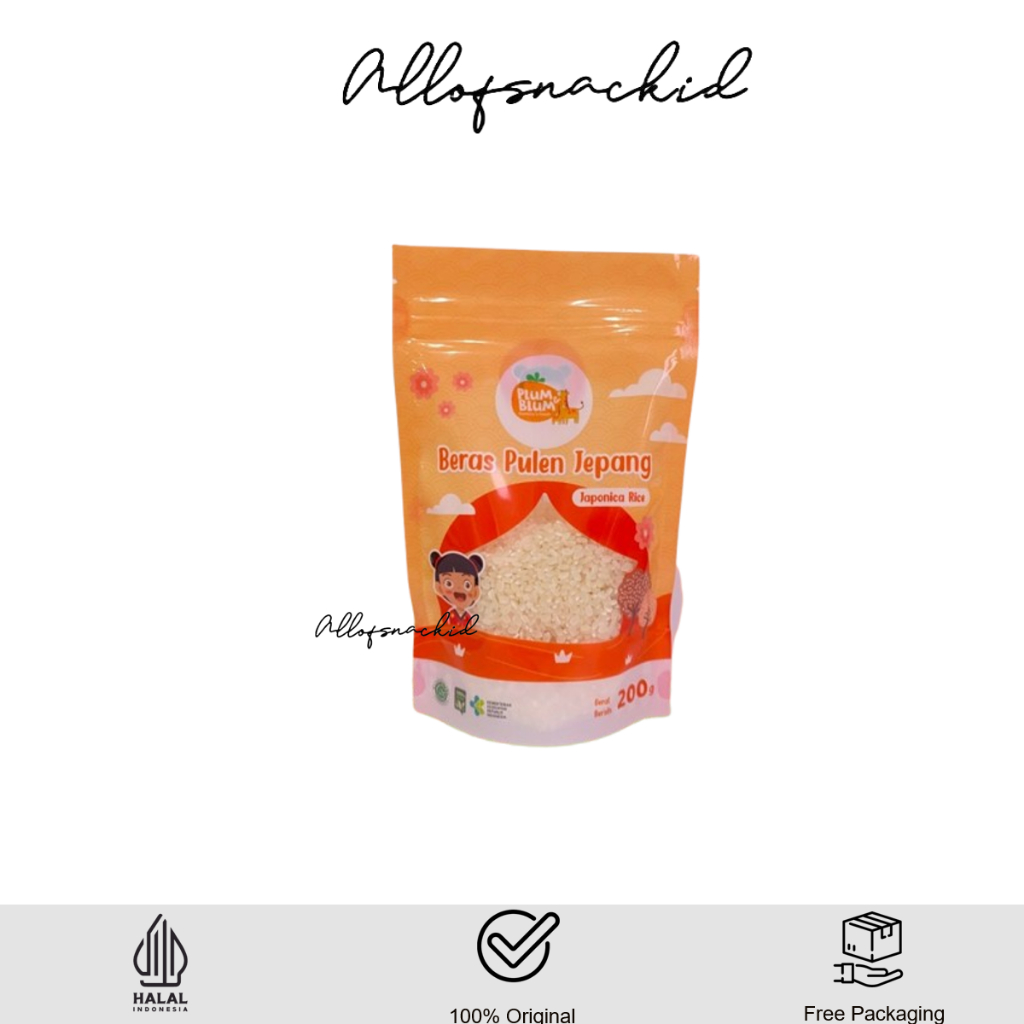 

Plum & Blum - Beras Pulen Jepang - Japonica Rice - 200gr