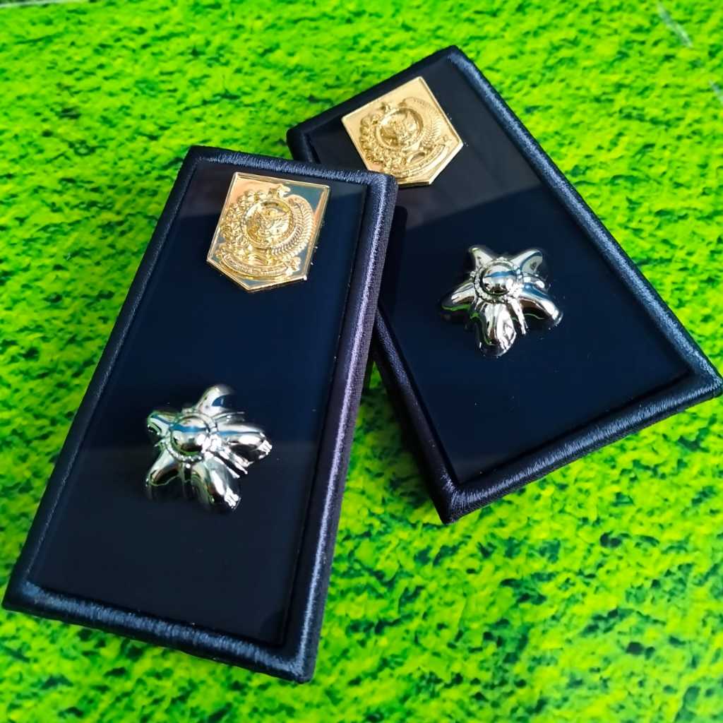 PANGKAT PDH LURAH KAIN BIRU AKRILIK MELATI 1 SILVER LUXURY