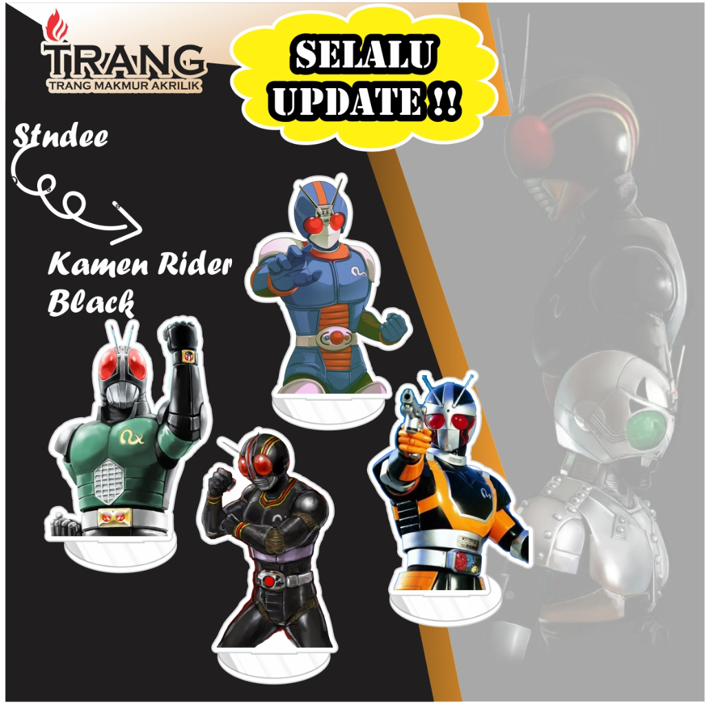 Standee Figure Akrilik Kamen Rider Black / Standing Action figure Acrylic Kamen Rider Black