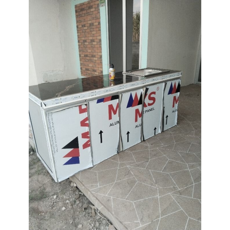 custom meja dapur top table granite 180 cm tipe biasa