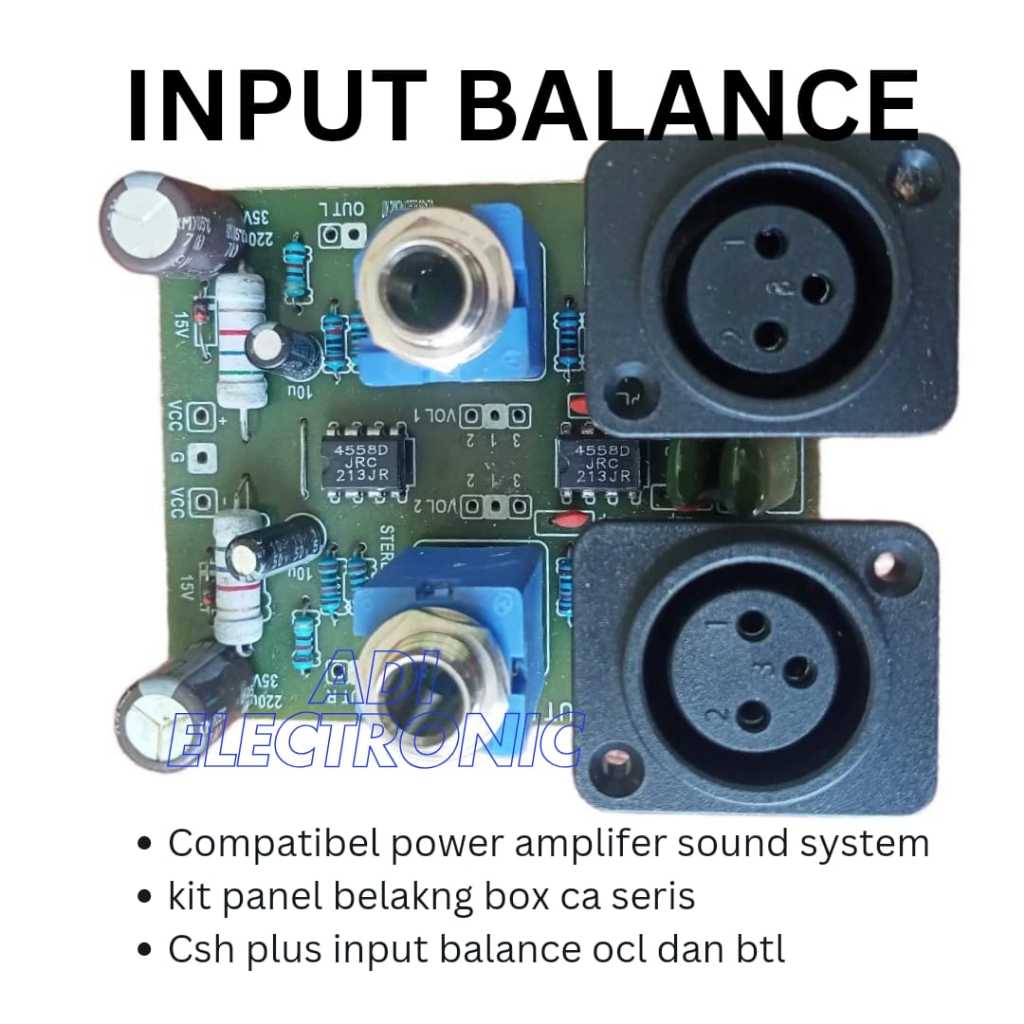 INPUT BALANCE CA SERIES DAN INPUT BALANCE BACK PANEL