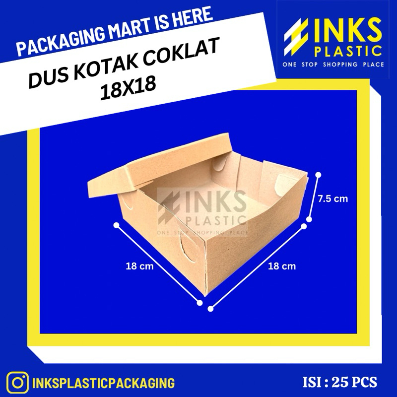 

DUS NASI KOTAK COKLAT 18x18 CM (25 pcs)
